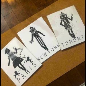 *SOLD* Fun fashion city art prints